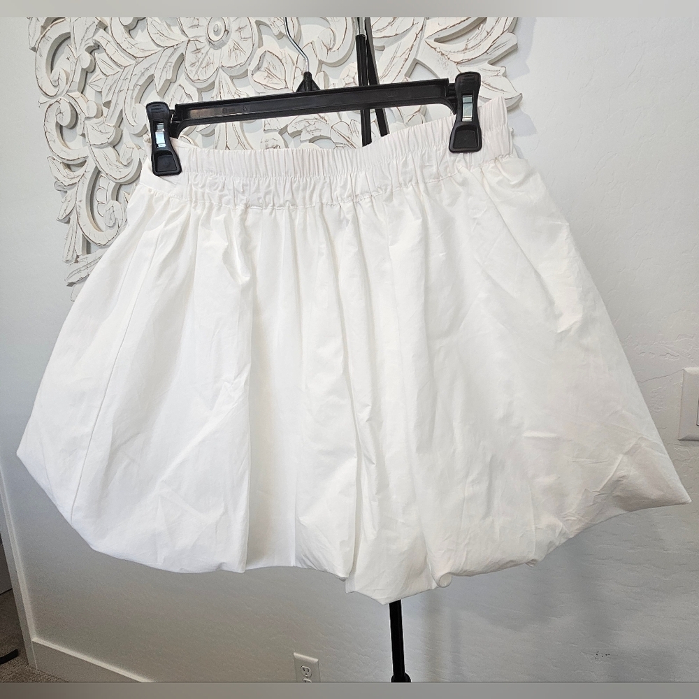 Skies Are Blue Cotton White Bubble Skirt Women's Size X-Small NWT - Picture 4 of 7
